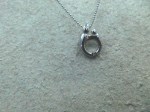 silver mother child necklace